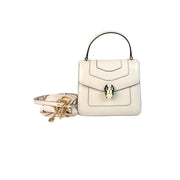 Bvlgari Serpenti Bag Top Handle Mini White
